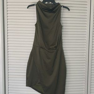 Elliatt Camo Asymmetric Satin Cocktail